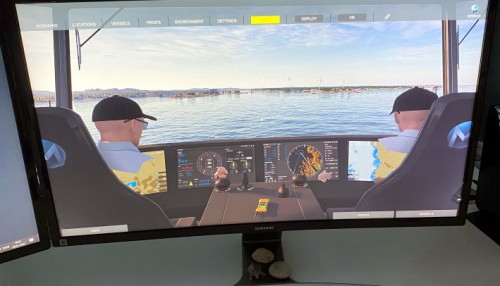 Med det nye VR-utstyret kan loser teste ulike fartøy, innseilinger og værsituasjoner. Foto: Kystverket