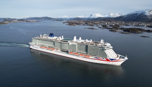 Cruiseskip i Ålesund. Foto: Ruben Iversen / Kystverket 