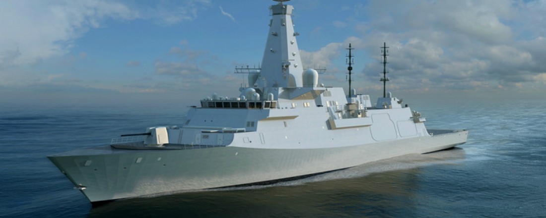 Illustrasjon av Type 26-fregatten (Illustrasjon: BAE Systems)