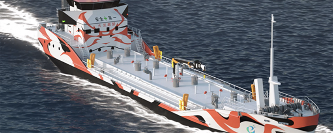 Corvus Energy already signed the first order in Japan for the world`s first fully electric coastal tanker under construction for Asahi Tanker. Photo: E5 Lab Inc 
