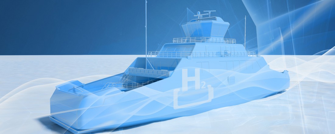 Boreal Sjø og Wärtsilä Ship Design samarbeider om en ny hydrogenferje. Ill: Wärtsilä/Boreal