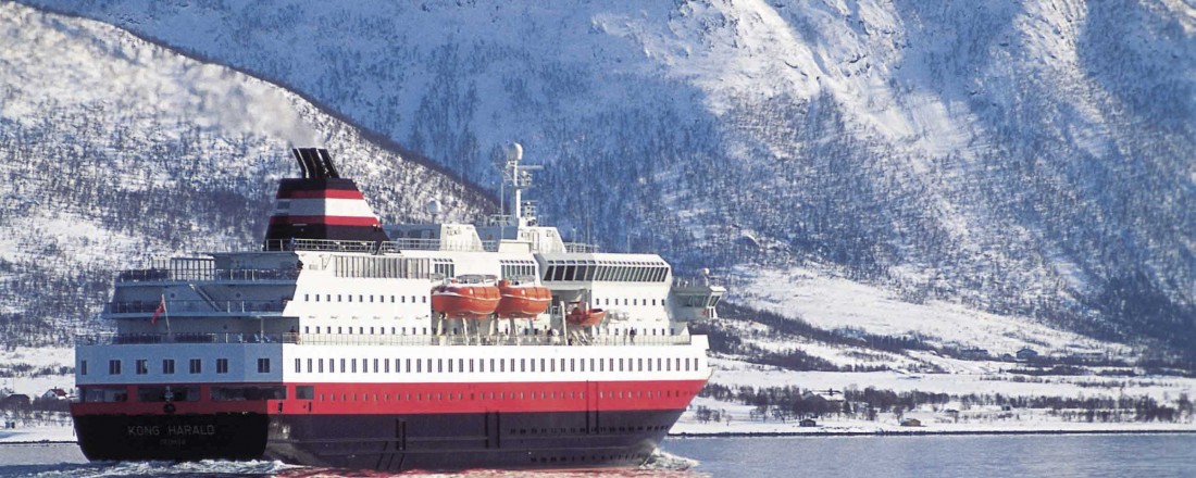 Arkivfoto av skipet Kong Harald. Foto: Hurtigruten.