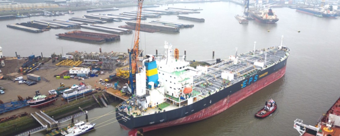Successful installation of Value Maritime’s (VM) Filtree system onboard its managed vessel M/T Pacific Cobalt in Rotterdam, the Netherlands. Photo: Eastern Pacific Shipping 