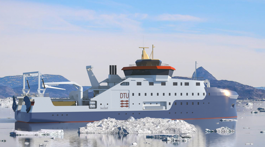 The new vessel will be replacing the aging workhorse R/V Dana IV that is currently serving the Danish Marine Sciences since 1981. Illustration: Knud E. Hansen