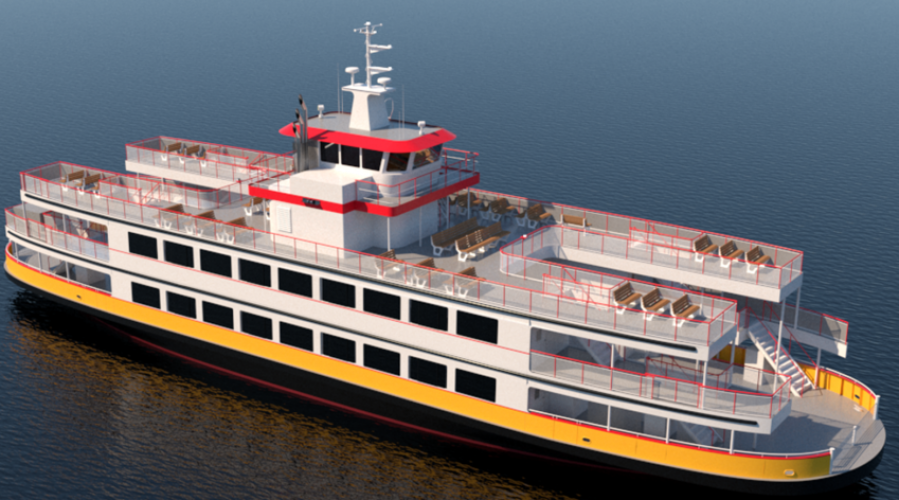 Casco Bay Lines new ferry will feature ABB's hybrid-electric power and propulsion solutions. Photo: Casco Bay Lines   