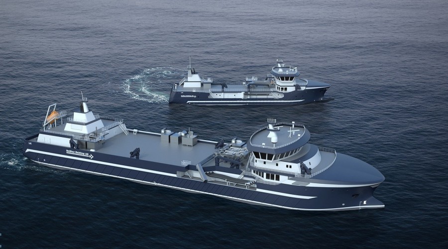 Slik blir de to brønnbåtene som Cemre skal bygge for Seistar og som er designet av SALT Ship Design. Illustrasjon SALT/CEMRE