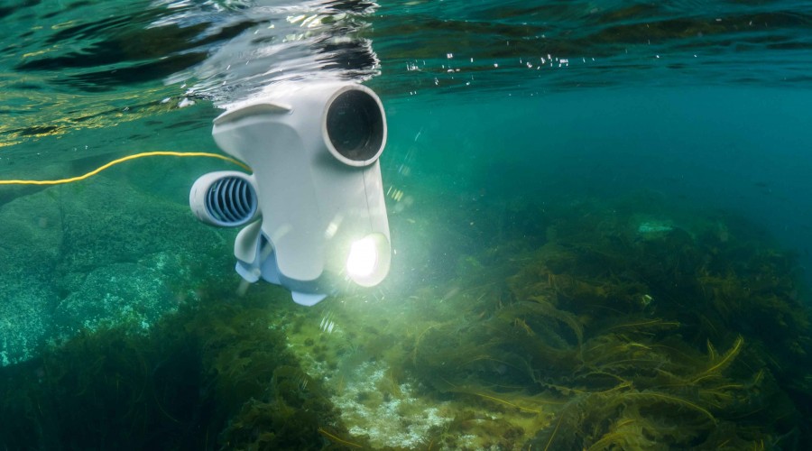 Blueye Pioneer har som droner flest et marked for både profesjonelle og vanlige nysgjerrige brukere, skriver juryen om Blueye Robotics sin undervannsdrone. Foto: Blueye Robotics
