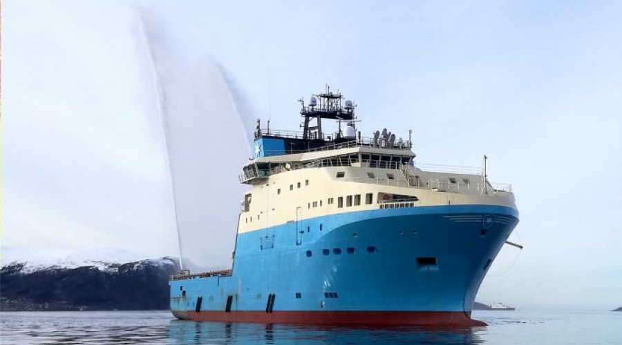 Maersk Minder ble overlevert og døpt 31. mai. Foto: Kleven