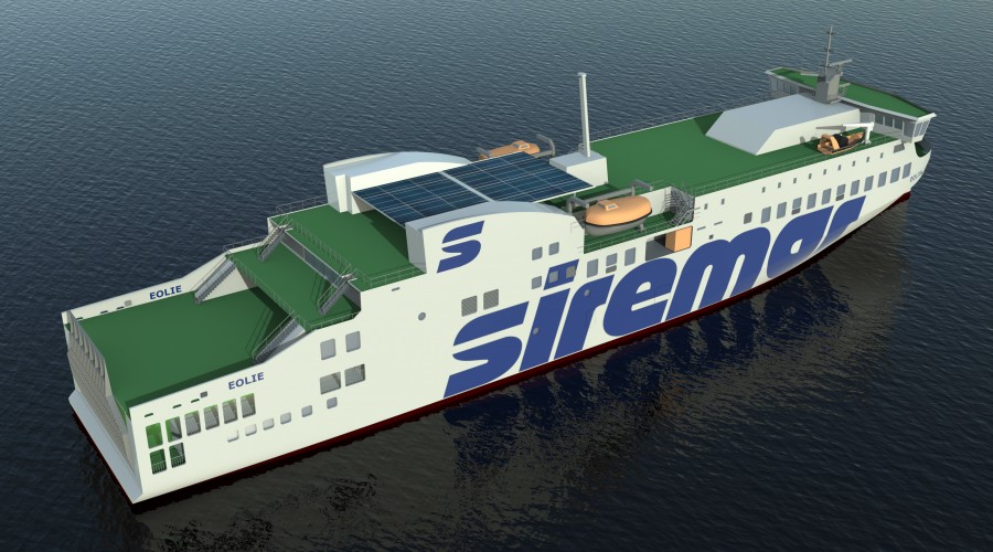 RoPax-ferje bygges for det italienske rederiet Siremar. Ill: Sefine Shipyard