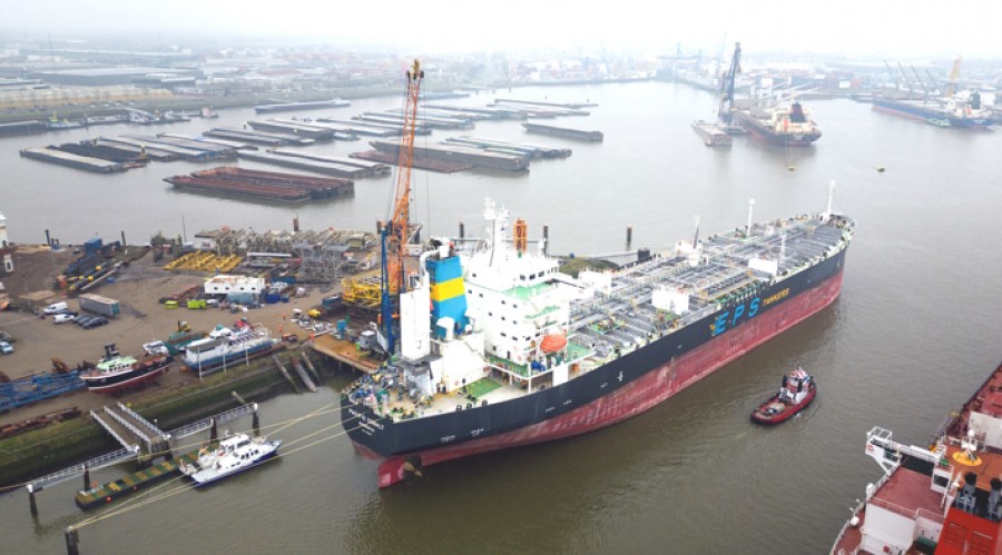 Successful installation of Value Maritime’s (VM) Filtree system onboard its managed vessel M/T Pacific Cobalt in Rotterdam, the Netherlands. Photo: Eastern Pacific Shipping 