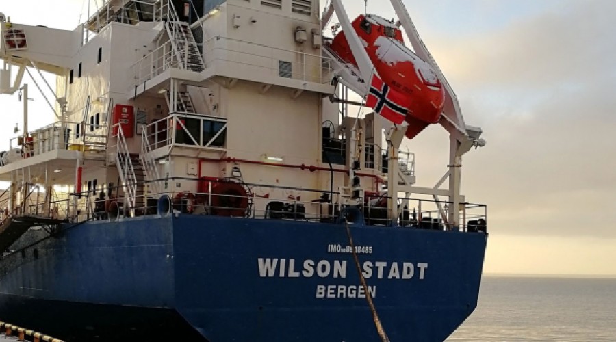 Bergensrederiet Wilson ASA har flagget hjem hele 18 skip på under to år, blant annet Wilson Stadt. Foto: Wilson ASA